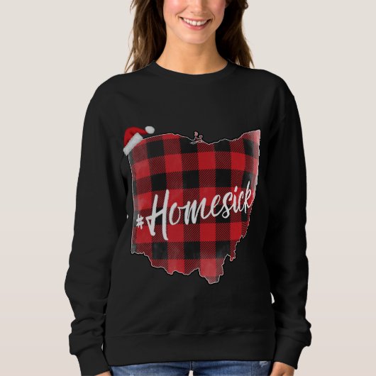 Sweatshirt Ohio Buffalo A Plu #Homesick Christmas Santa Hat S (Devant)