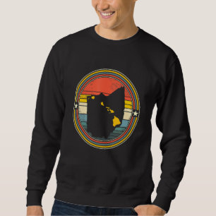 Sweatshirt Ohio Texas Hawaii Racines Origine Carte d'État Rét