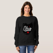 Sweatshirt Ohio Vêtements État De L'Ohio Script Accueil Fiert (Devant entier)