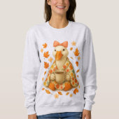 Sweatshirt Oie avec café et couverture, Vibes d'automne Cosy (Devant)