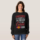 Sweatshirt Oignon Plants de graines d'oignons rouges marinés (Devant entier)
