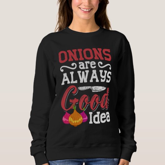 Sweatshirt Oignon Plants de graines d'oignons rouges marinés (Devant)