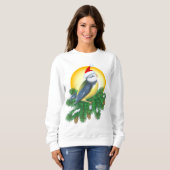 Sweatshirt Oiseau à Santa Hat (Devant entier)