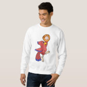 Sweatshirt Oiseau au baseball avec gant de baseball (Devant entier)