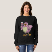 Sweatshirt Oiseau Avec Verre De Vin Rouge (Devant entier)