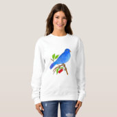 Sweatshirt Oiseau bleu (Devant entier)