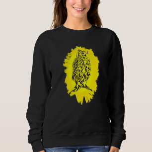 Sweatshirt Oiseau De Chouette De Proie Bécasseaux Oiseaux Col