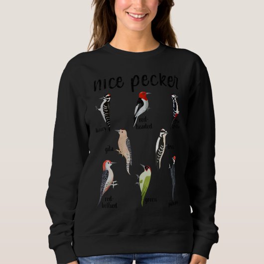 Sweatshirt Oiseau de Pic à observer la faune de Pecker (Devant)