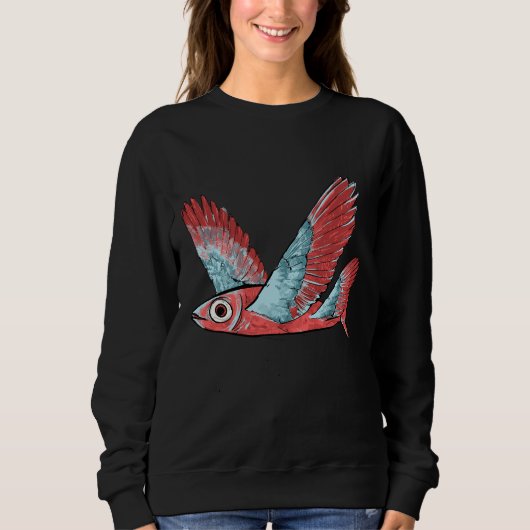 Sweatshirt Oiseau de poisson (Devant)
