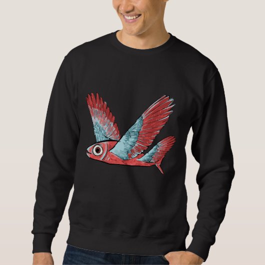 Sweatshirt Oiseau de poisson (Devant)