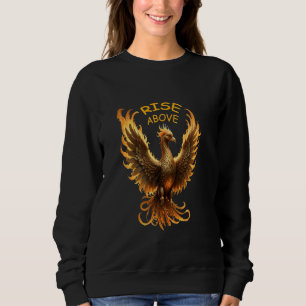 Sweatshirt Oiseau mythique du feu du phénix s'élevant au-dess
