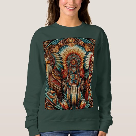 Sweatshirt Oiseaux amérindiens (Devant)