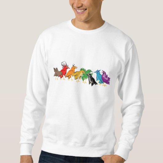 Sweatshirt Oiseaux colorés d'une plume (Devant)