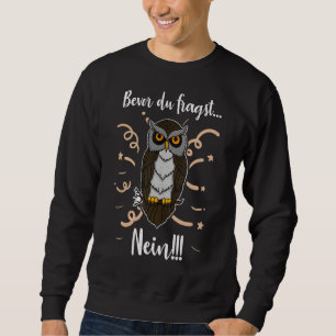 Sweatshirt Oiseaux de hibou Ornithologue Biologie Biologiste