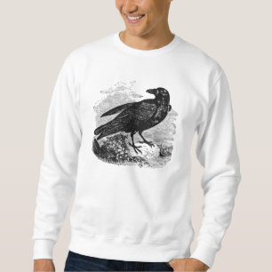 Sweatshirt Oiseaux personnalisés par corneille noire vintage