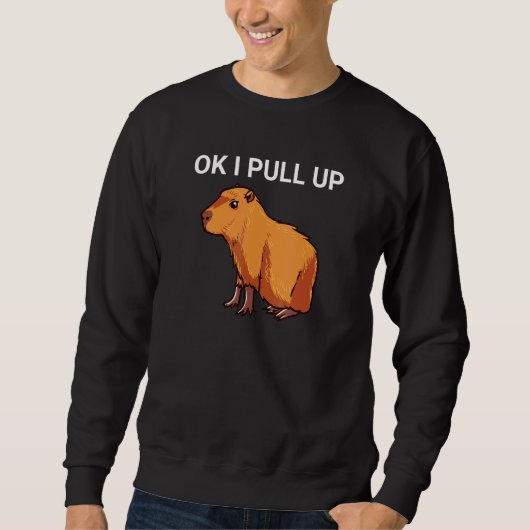 Sweatshirt Ok J'Ai Tiré Capybara Dank Meme (Devant)