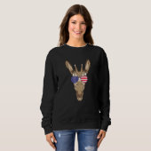 Sweatshirt Okapi Cool Portant Des Lunettes De Soleil Drapeau (Devant entier)