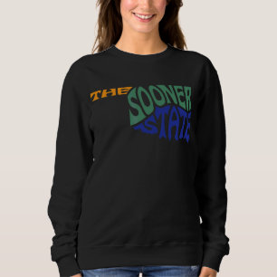 Sweatshirt Oklahoma Ok Us State Shape Motto