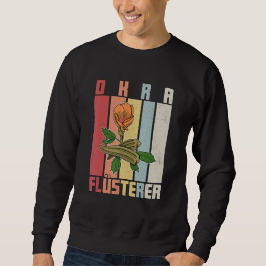 Sweatshirt Okra Vegetable Marshmallow Vegan Vegetarian (Devant)