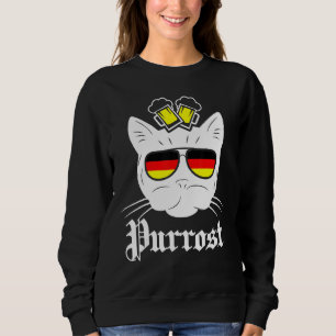 Sweatshirt Oktoberfest Chat Prost Bière allemande Boire Bavar
