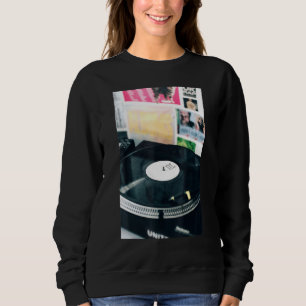 Sweatshirt Old School Hip hop Music DJ Vinyl Record