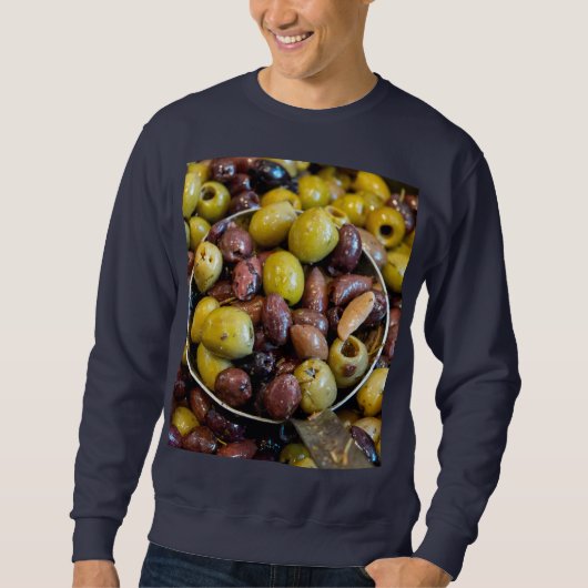 Sweatshirt Olives noires et vertes séchées (Devant)