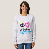 Sweatshirt Olympia du coeur des yeux (Devant entier)