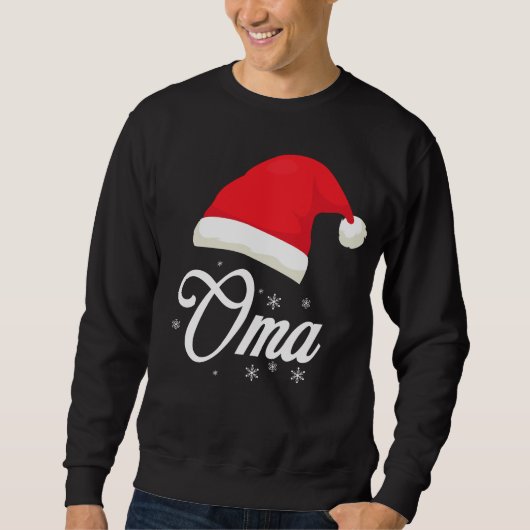 Sweatshirt Oma Santa Claus Hat Xmas Snow Christmas Grandma (Devant)