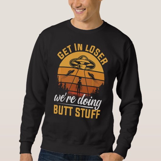 Sweatshirt On perd On fait des trucs Alien Ufo (Devant)