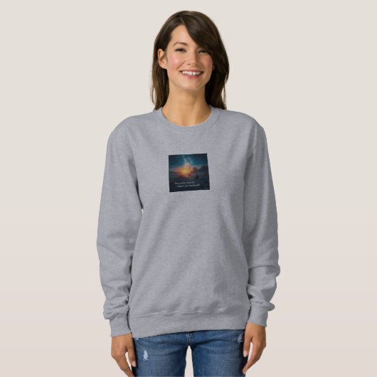 Sweatshirt "On the Path of Reflection: Find Your Right Place" (Devant entier)