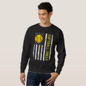 Sweatshirt Oncle de softball américain drapeau USA (Devant entier)