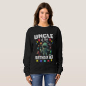 Sweatshirt Oncle du garçon d'anniversaire astronaute espace (Devant entier)