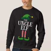 Sweatshirt Oncle Elf Correspondant Famille Groupe Noël (Devant)