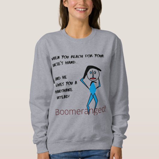 Sweatshirt Oncle Handshake Boomerangé (Devant)