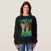 Sweatshirt Oncle Main D'Un Guerrier Progressiste Supranucléai (Devant entier)
