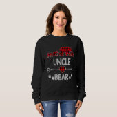 Sweatshirt Oncle Ours Rouge Buffle Plaid Oncle Ours Pyjama (Devant entier)