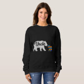 Sweatshirt Oncle Ours Sensibilisation sur l'autisme Amour Sou (Devant entier)