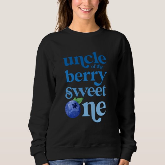 Sweatshirt Oncle premier anniversaire Berry Sweet One Blueber (Devant)
