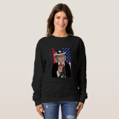 Sweatshirt Oncle Sam Se fiche des flocons de neige Drapeau am (Devant entier)