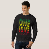 Sweatshirt One Love For Reggae Rasta 3 (Devant entier)