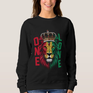 Sweatshirt One Love Rasta Lion Jamaican Pride Reggae African