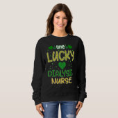 Sweatshirt One Lucky Dialysis Nurse Saint Patricku2019s Day D (Devant entier)