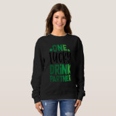 Sweatshirt One Lucky Drink Partner C Irish Ireland (Devant entier)