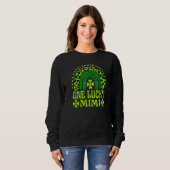 Sweatshirt One Lucky mimi Family St Patrick's Day Rainbow Leo (Devant entier)