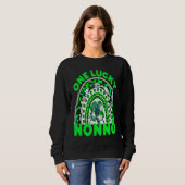 Sweatshirt One Lucky Nonno Good Luck Green Rainbow Shamrock L (Devant entier)