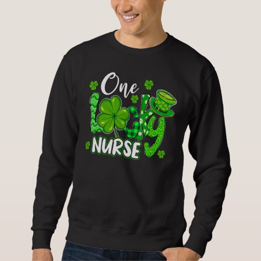 Sweatshirt One Lucky Nurse Saint Paddys RN St Patricks Day Nu (Devant)