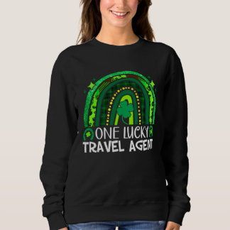 Sweatshirt One Lucky Travel Agent Rainbow St Patrick's Day Qu