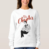 Sweatshirt One More Chapter Red Script l Book Lovers & Reader (Devant)