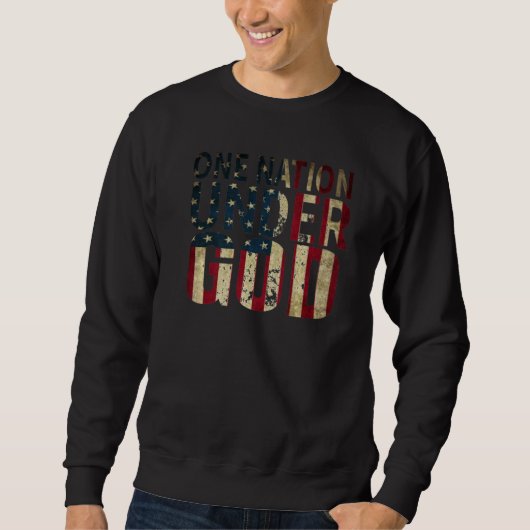Sweatshirt One Nation Under God Premium (Devant)