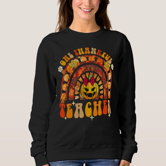 Sweatshirt One Thankful School Secretary Fall Autumn Thanksgi (Devant)